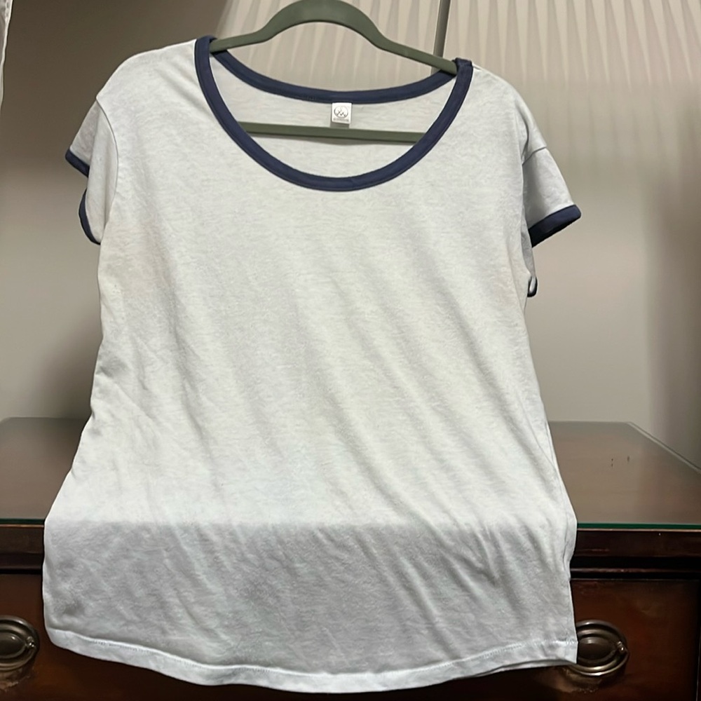Alternative Apparel Women's Medium Blue Short Sleeve Top